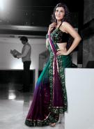 Индийское сари цвета красного моря