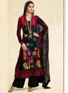 Чёрное платье / туника из креп-жоржета, с длинными рукавами + широкие брюки (шальвары)