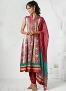 Длинное платье / туника из хлопка и шёлка, без рукавов + летние тёмно-алые брюки и накидка