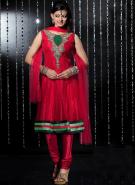 Платье / туника из шёлка и шифона цвета кардинал + летние брюки и накидка