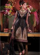 Чёрное платье / туника с длинными прозрачными рукавами + летние брюки и накидка