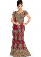 Бургундский индийский женский свадебный наряд — лехенга (ленга) чоли