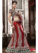 Бургундский индийский женский свадебный наряд — лехенга (ленга) чоли