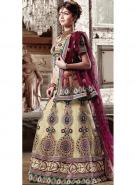 Пшеничный индийский женский свадебный наряд — лехенга (ленга) чоли