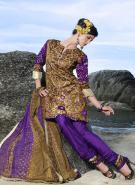 Бледно-коричневое короткое модное вечернее платье из натурального индийского шёлка, с рукавами три четверти