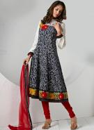 Антрацитовое длинное платье / туника из хлопка и шёлка с длинными рукавами + летние сангиновое брюки и накидка