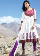 Белое длинное платье / туника из хлопка и шёлка, с рукавами три четверти + летние сливовые брюки и накидка