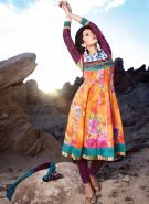 Коралловое длинное платье / туника из хлопка и шёлка, с рукавами три четверти + летние тёмно-алые брюки и накидка