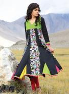 Чёрное длинное платье / туника из хлопка и шёлка с рукавами три четверти + летние брюки цвета кармин и накидка