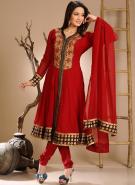 Сангиновое платье / туника из креп-жоржета с длинными рукавами + летние брюки и накидка