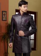 Сиреневый модный мужской френч (воротник — стойка) + брюки