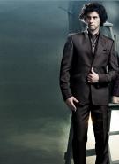 Молодёжный мужской костюм-двойка цвета бистр + рубашка