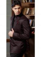 Красновато-коричневый современный мужской костюм-тройка (с жилетом) + рубашка