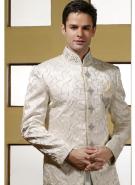 Белый свадебный / вечерний мужской костюм-двойка