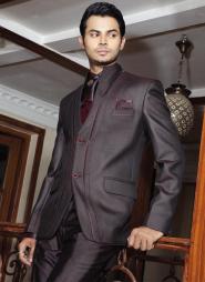 Тёмно-серый праздничный мужской костюм-двойка + рубашка + галстук с брошью