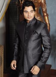 Чёрный дизайнерский мужской костюм-двойка