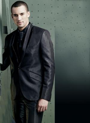 Gris Foncé Est Un Hôtel Design De Costume Pour Hommes Trio Avec Le Gilet Chemise Cravate