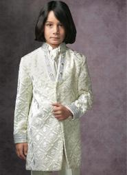 *Белый национальный индийский костюм для мальчиков от 2 до 16 лет