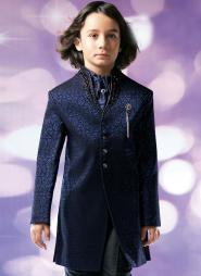 *Тёмное-синий синий национальный индийский костюм для мальчиков от 2 до 16 лет