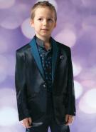 Серо-синий костюм-двойка + рубашка для мальчиков от 2 до 16 лет