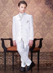 Белый костюм-двойка + рубашка для мальчиков от 2 до 16 лет