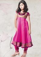 Розово-фиолетовое платье с короткими рукавами + летние фиолетово-красные брюки для девочек от 6 до 16 лет