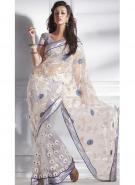 Белое индийское сари