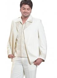 Оригинальный свадебный / вечерний мужской костюм-двойка цвета морской раковины + рубашка