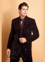 Стильный мужской костюм-двойка цвета бистр