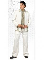 Красивый белый свадебный / вечерний френч + брюки