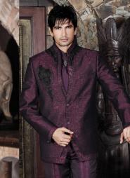 Свекольный элитный дорогой мужской костюм-двойка + рубашка + галстук с брошью