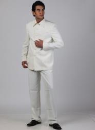 Белоснежный недорогой свадебный / вечерний френч + брюки