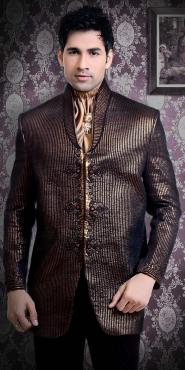 Полосатый эксклюзивный концертный / сценический мужской костюм-двойка