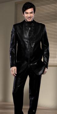 Чёрный восточный мужской костюм-двойка