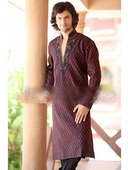 Мужской индийский национальный костюм из парчи, украшенный вышивкой скрученной шёлковой нитью, стразами и бисером