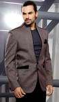 Коричневый молодёжный мужской пиджак из льна