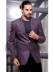 Тёмно-пурпурный мужской пиджак из льна_St