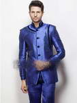 Королевский синий мужской френч (воротник — стойка) + брюки