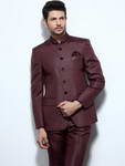 Красновато-коричневый мужской френч (воротник — стойка) + брюки