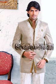 Дорогой эксклюзивный концертный / сценический мужской костюм-двойка, украшенный вышивкой скрученной шёлковой нитью, с бисером и стразами