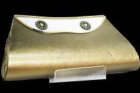 Золотистая индийская маленькая вечерняя сумочка (клатч)