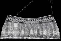 Серебристая индийская маленькая сумочка на цепочке