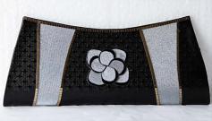 Чёрная индийская маленькая сумочка (клатч)