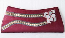 Вишнёвая индийская маленькая сумка (клатч)