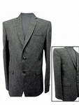«Чёрный льняной мужской костюм_St