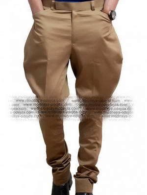 Бежевые мужские летние модные брюки-галифе из хлопка