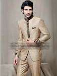 Кремовый мужской костюм-двойка