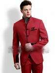 Красный мужской костюм-двойка
