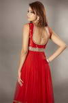 Красное коктейльное платье из натурального шёлка