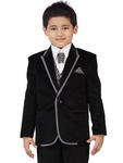 Чёрный костюм-тройка (с жилетом) + белая рубашка с галстуком для мальчика от 2 до 16 лет